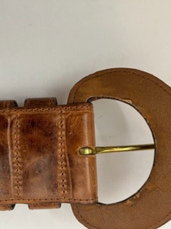 Vintage Linda Allard Brown Italain Calfskin Belt main image 2